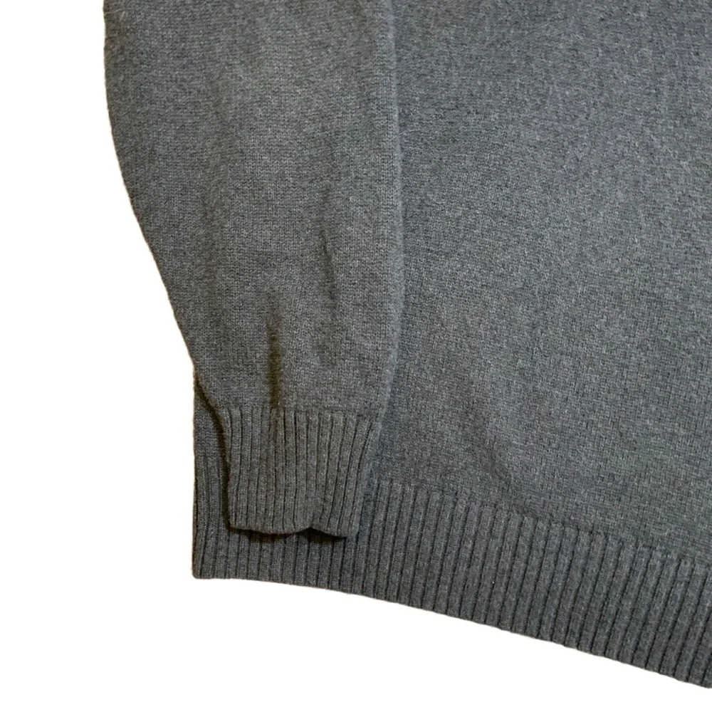 Weatherproof Vintage Gray HalfZip Fair Isle Pullover Sweater XL Twee Granola Boy